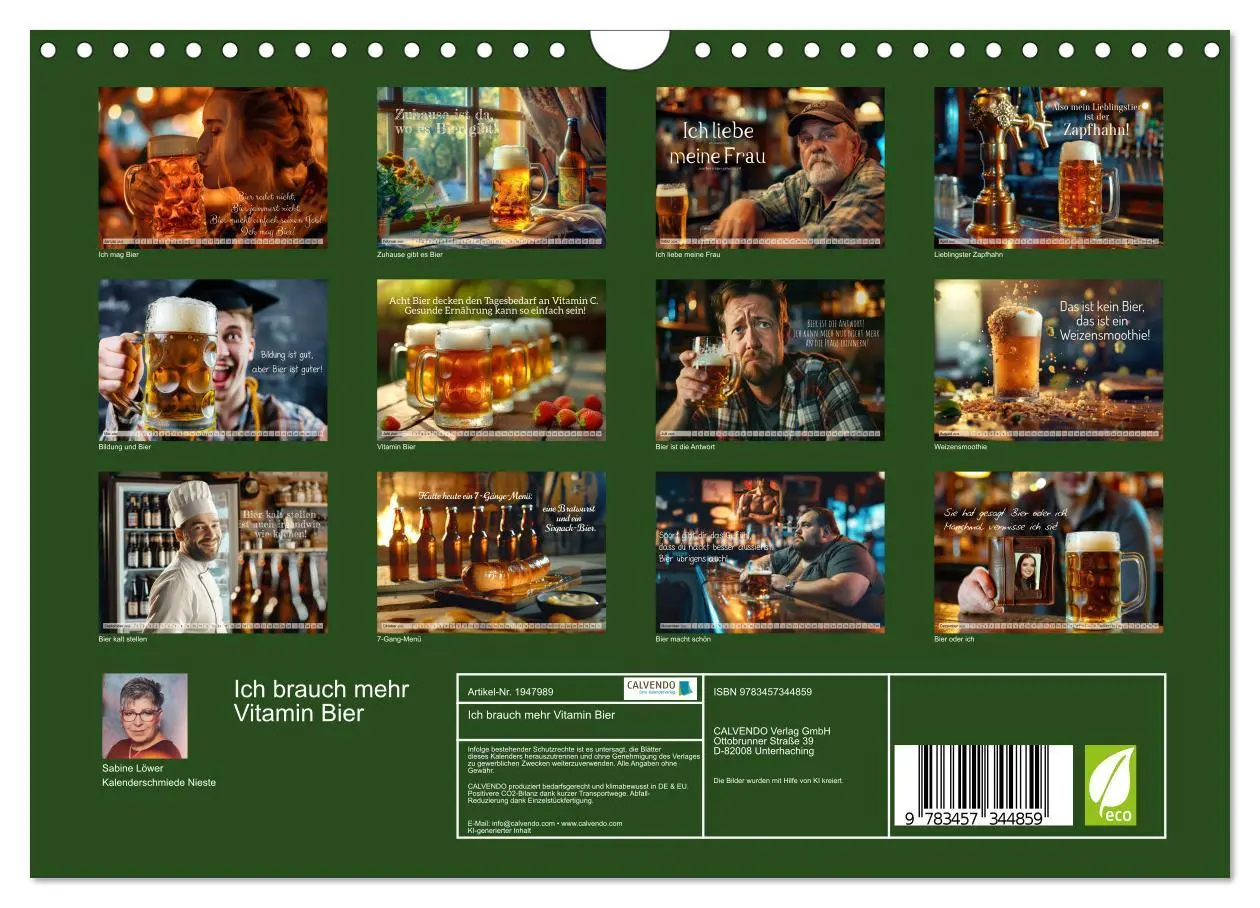 Bild: 9783457344859 | Ich brauch mehr Vitamin Bier (Wandkalender 2026 DIN A4 quer),...